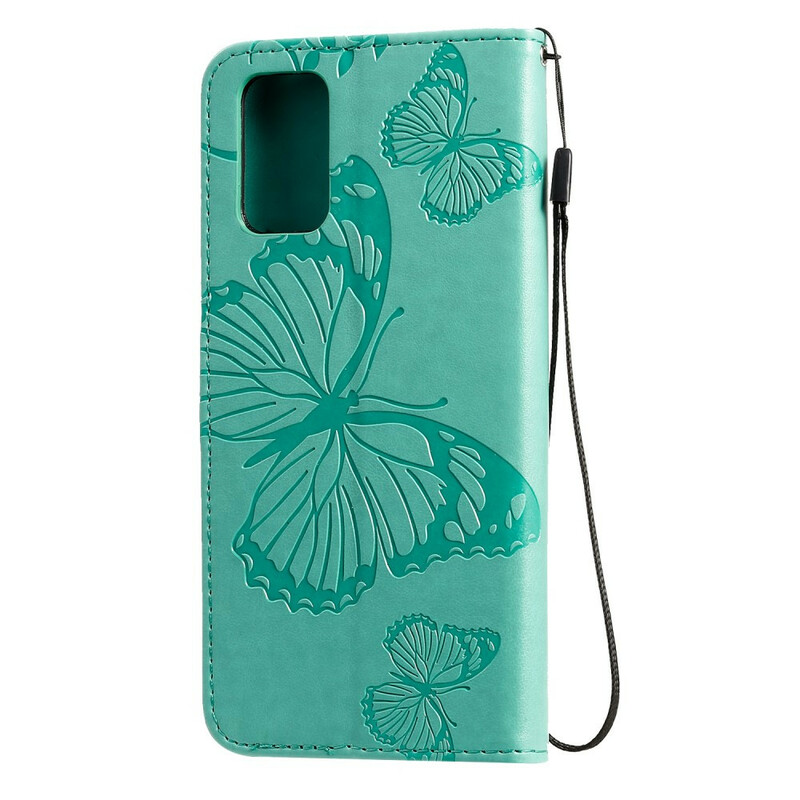 Funda con colgante de mariposas gigantes para Samsung Galaxy S20 Plus