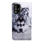 Funda para perro Samsung Galaxy A71 en blanco y negro
