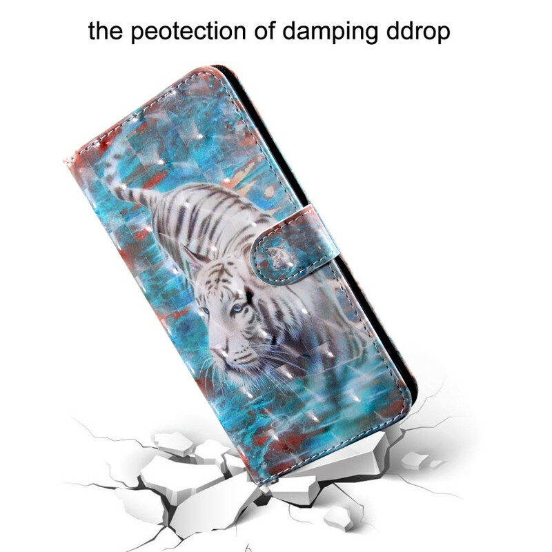 Funda Samsung Galaxy A71 Tigre en el agua