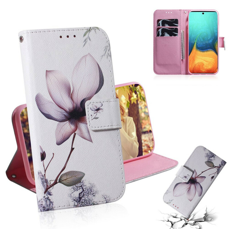 Samsung Galaxy A71 Funda Floral Rosa Viejo