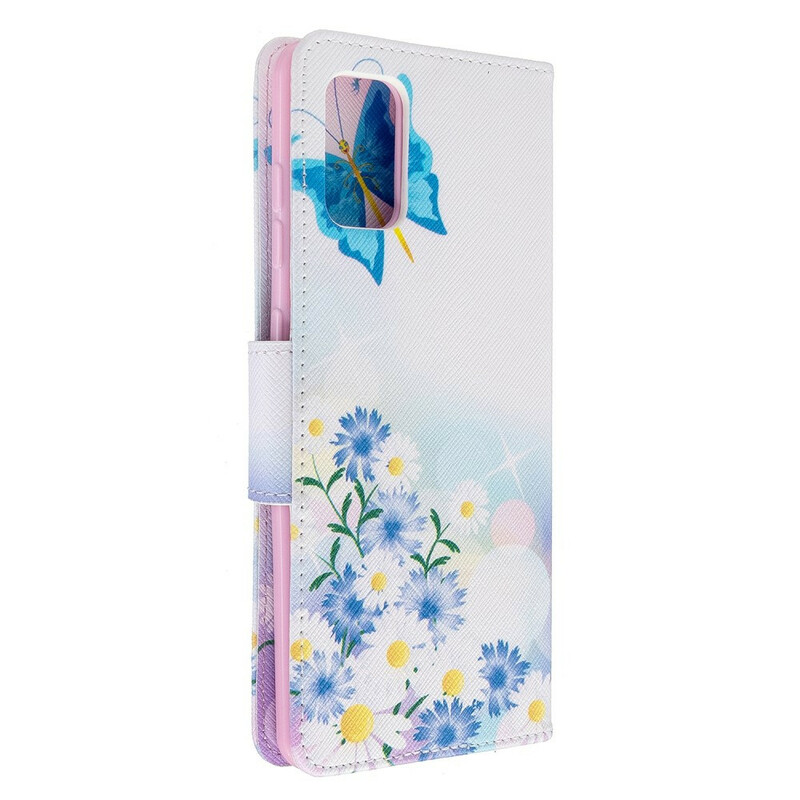 Funda Samsung Galaxy A71 Pintada Mariposas y Flores