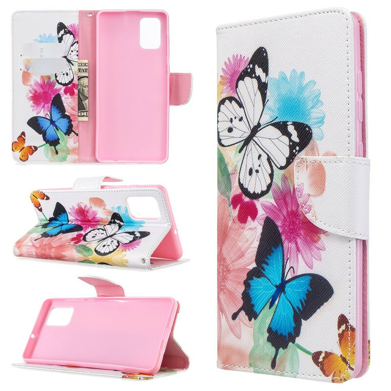 Funda Samsung Galaxy A71 Pintada Mariposas y Flores