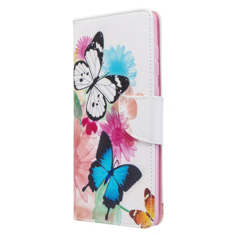 Funda Samsung Galaxy A71 Pintada Mariposas y Flores