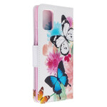 Funda Samsung Galaxy A71 Pintada Mariposas y Flores