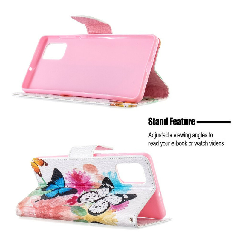 Funda Samsung Galaxy A71 Pintada Mariposas y Flores