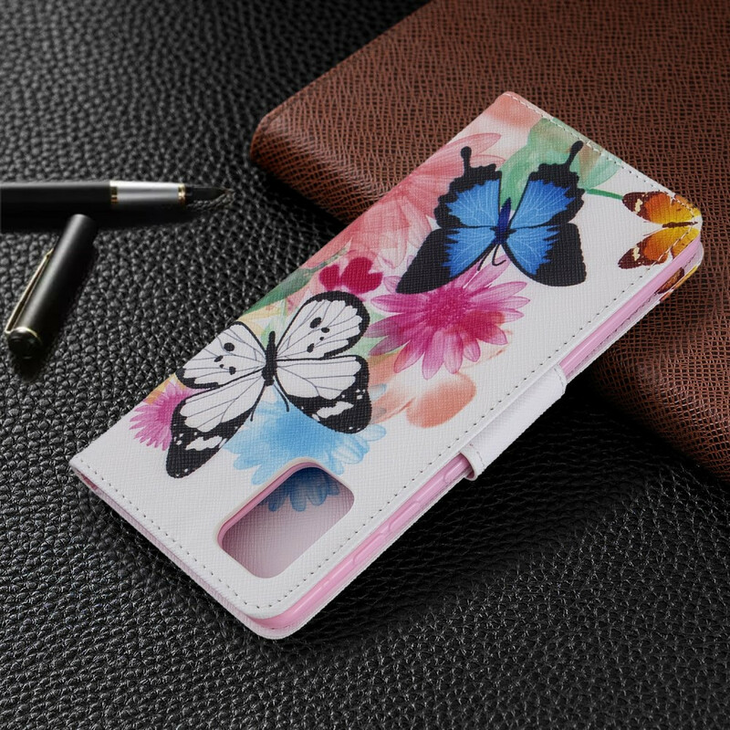 Funda Samsung Galaxy A71 Pintada Mariposas y Flores