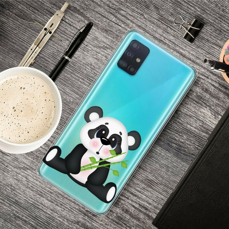 Samsung Galaxy A71 Funda Transparente Panda Triste