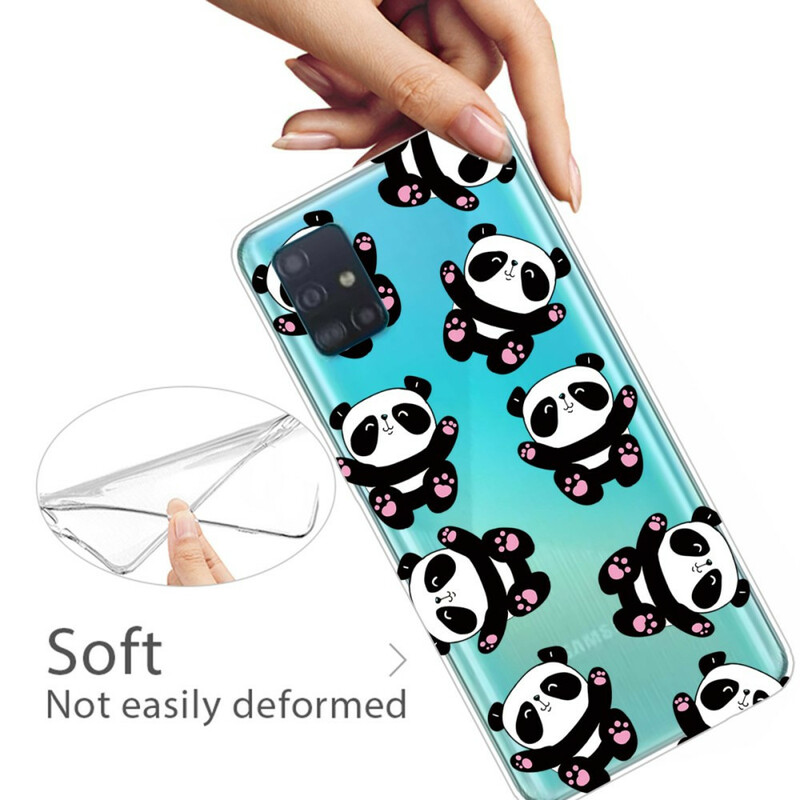 Funda Samsung Galaxy A71 Top Pandas Fun
