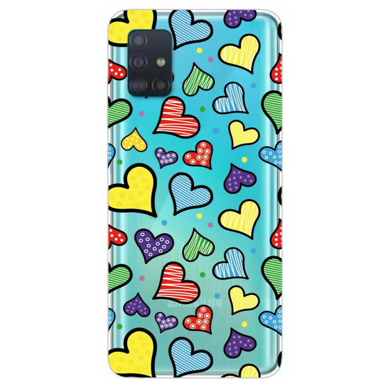 Samsung Galaxy A71 Funda Corazón Multicolor