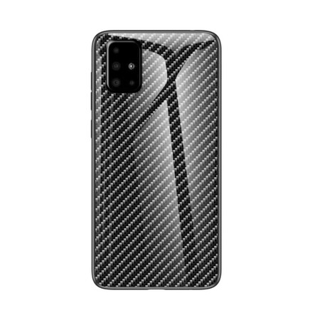 Funda de cristal templado de fibra de carbono para Samsung Galaxy A71