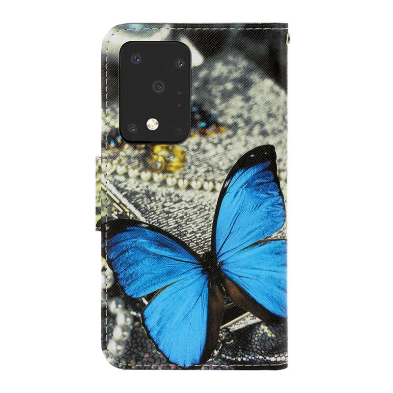 Funda Samsung Galaxy S20 Ultra Variaciones Colgante Mariposa