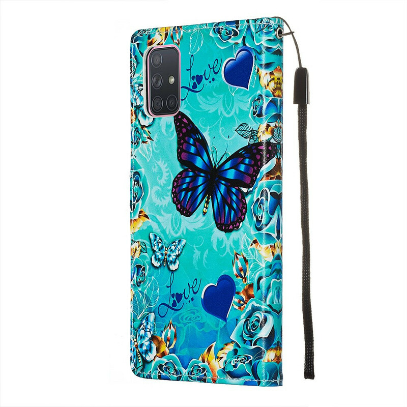 Funda de mariposa dorada para Samsung Galaxy A71