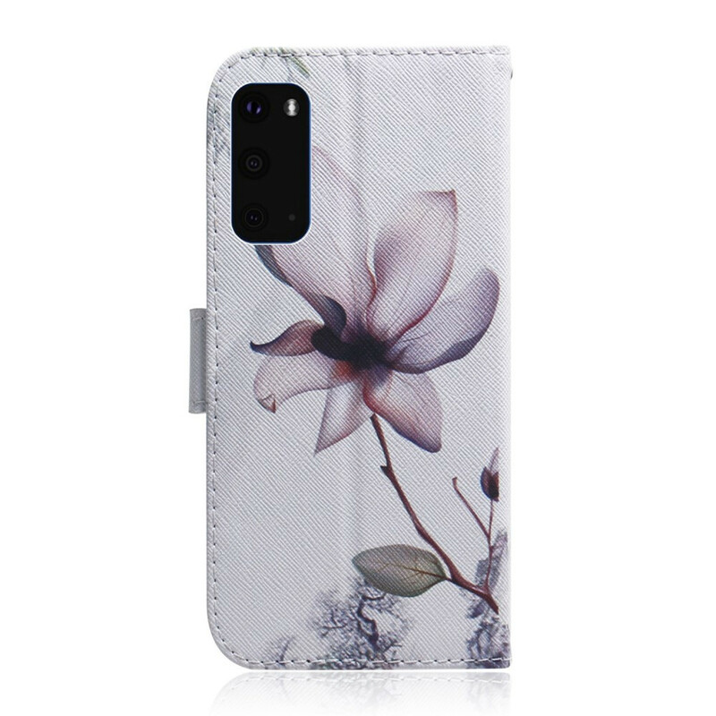 Samsung Galaxy S20 Funda Floral Rosa Viejo