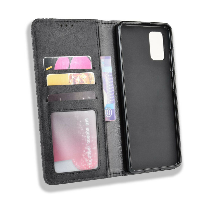 Funda abatible Samsung Galaxy S20 Vintage Efecto Cuero Elegante