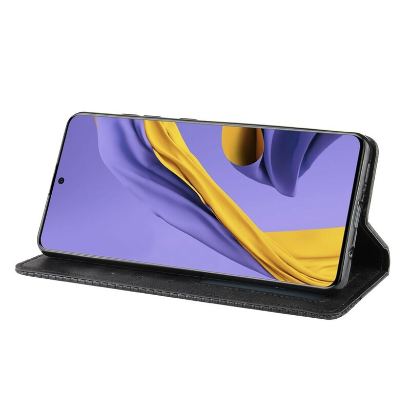 Funda abatible Samsung Galaxy S20 Vintage Efecto Cuero Elegante
