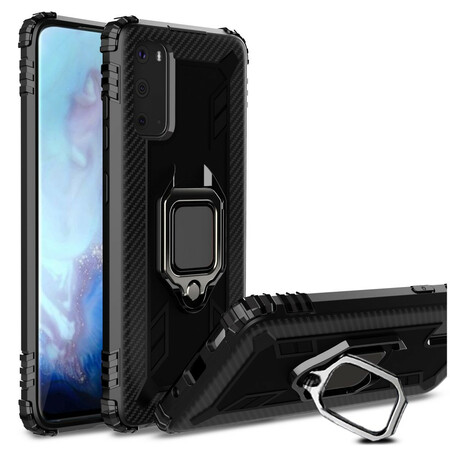 Funda de fibra de carbono y anillo del Samsung Galaxy S20 Plus