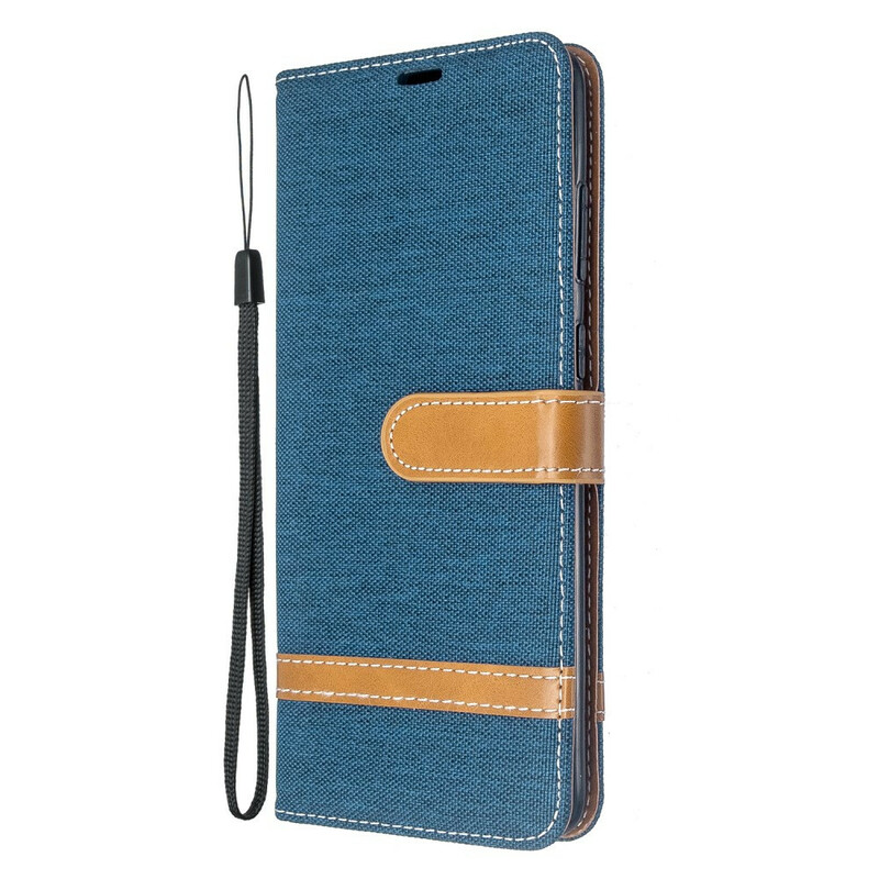 Funda de tela y efecto cuero para Samsung Galaxy S20 Plus con colgante