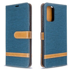 Funda de tela y efecto cuero para Samsung Galaxy S20 Plus con colgante