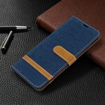 Funda de tela y efecto cuero para Samsung Galaxy S20 Plus con colgante