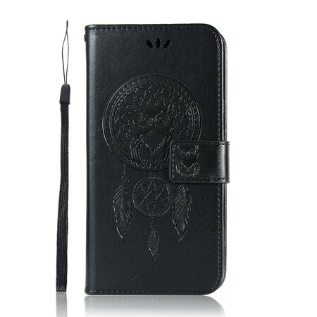 Funda de cuero Samsung Galaxy A10e Catchy Owl