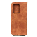 Funda Samsung Galaxy S20 Ultra Efecto Cuero Vintage KHAZNEH