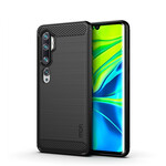 Xiaomi MI Note 10 / Note 10 Pro Funda de fibra de carbono cepillada MOFI