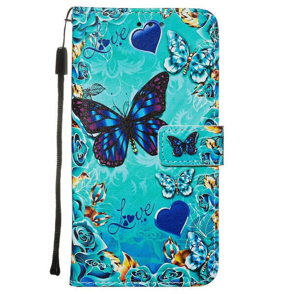 Funda con colgante Xiaomi Redmi Note 8 Pro Love Butterflies