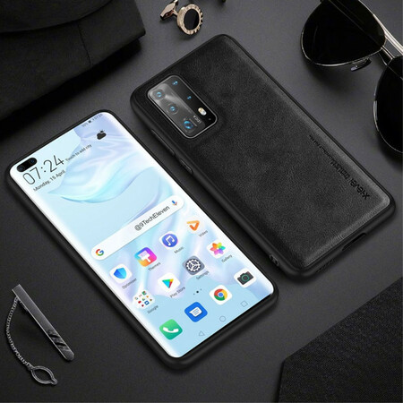 Funda de cuero vintage para Huawei P40
