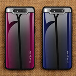 Funda de cristal templado de fibra de carbono para Samsung Galaxy A80