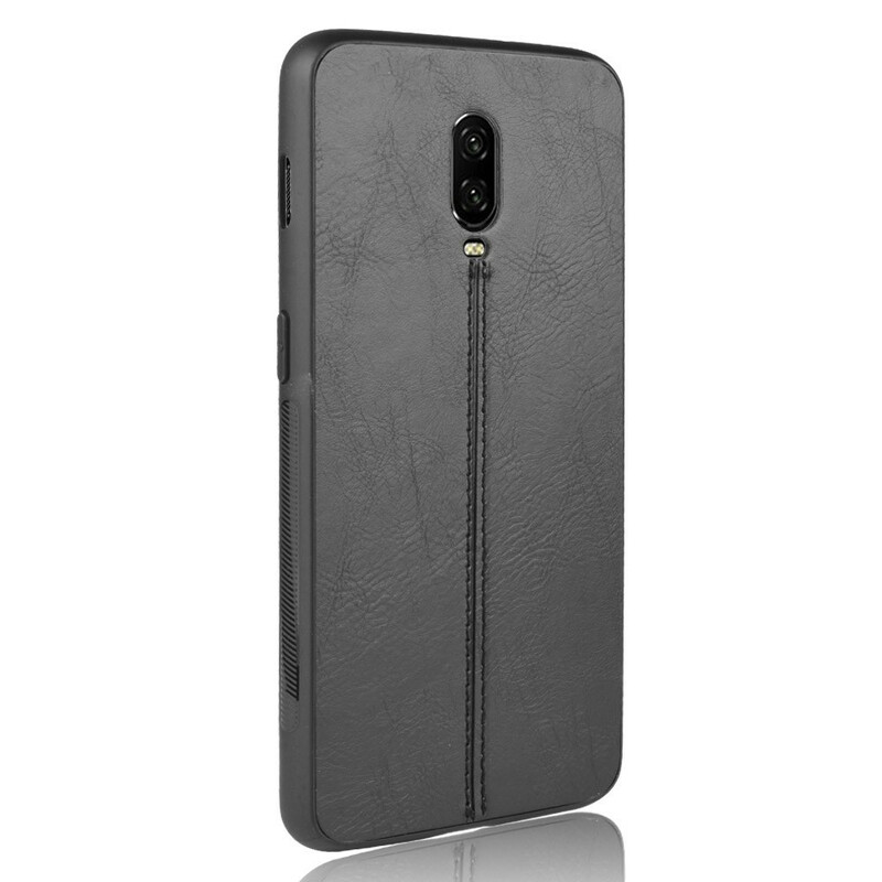 Funda de cuero estilo OnePlus 6T cosida