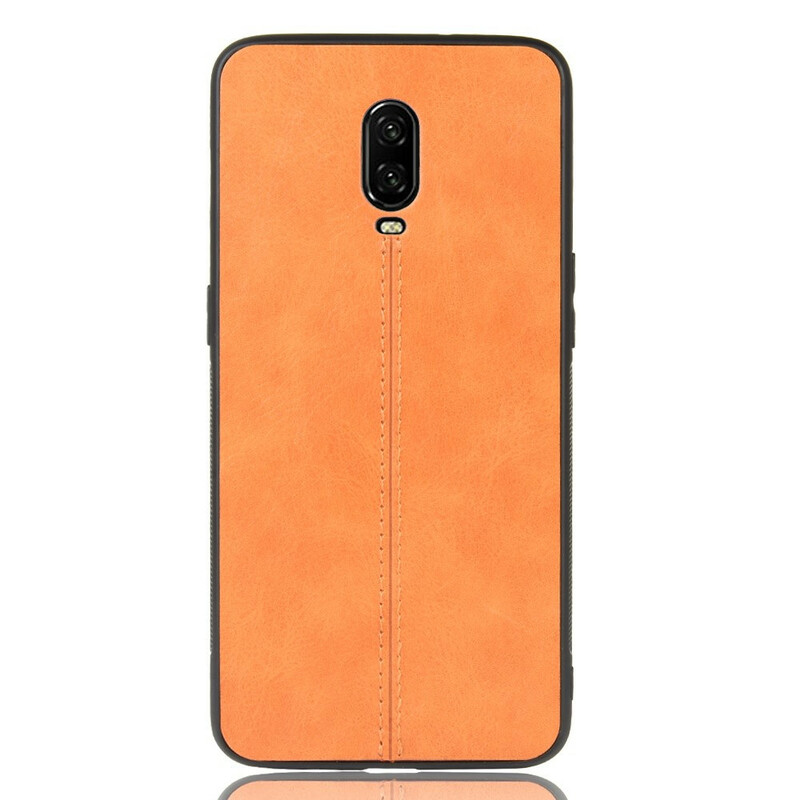 Funda de cuero estilo OnePlus 6T cosida