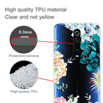 Xiaomi Mi 9T / Mi 9T Pro Funda transparente de flor de acuarela