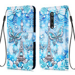 Xiaomi Mi 9T / Mi 9T Pro Funda de mariposa con colgante de la Torre Eiffel