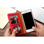 Flip Cover iPhone SE 2 / 8 / 7 Cuero Efecto Multitarjeta CMAI2