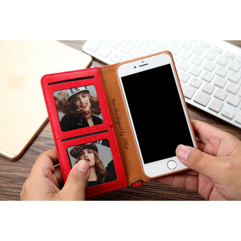 Flip Cover iPhone SE 2 / 8 / 7 Cuero Efecto Multitarjeta CMAI2