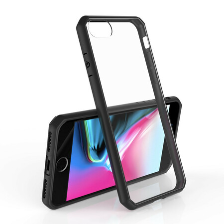 Funda transparente para iPhone SE 2 / 8 / 7 con bordes de color