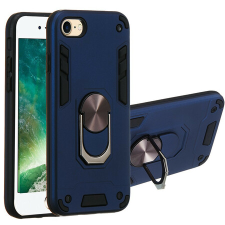 Funda desmontable para iPhone SE 2 / 8 / 7 Soporte de anillo metalizado