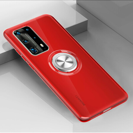 Funda metálica transparente de un solo anillo para el Huawei P40