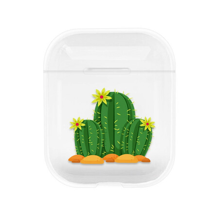 Estuche transparente de los AirPods Cactus