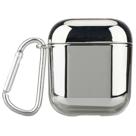 Estuche de plástico galvanizado para los AirPods con mosquetón