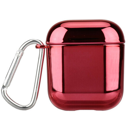 Estuche de plástico galvanizado para los AirPods con mosquetón