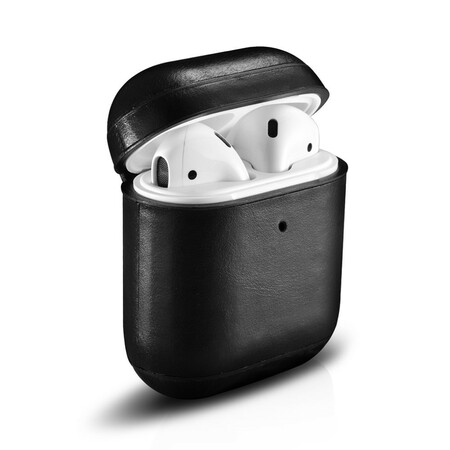 Estuche de cuero genuino para los AirPods ICARER