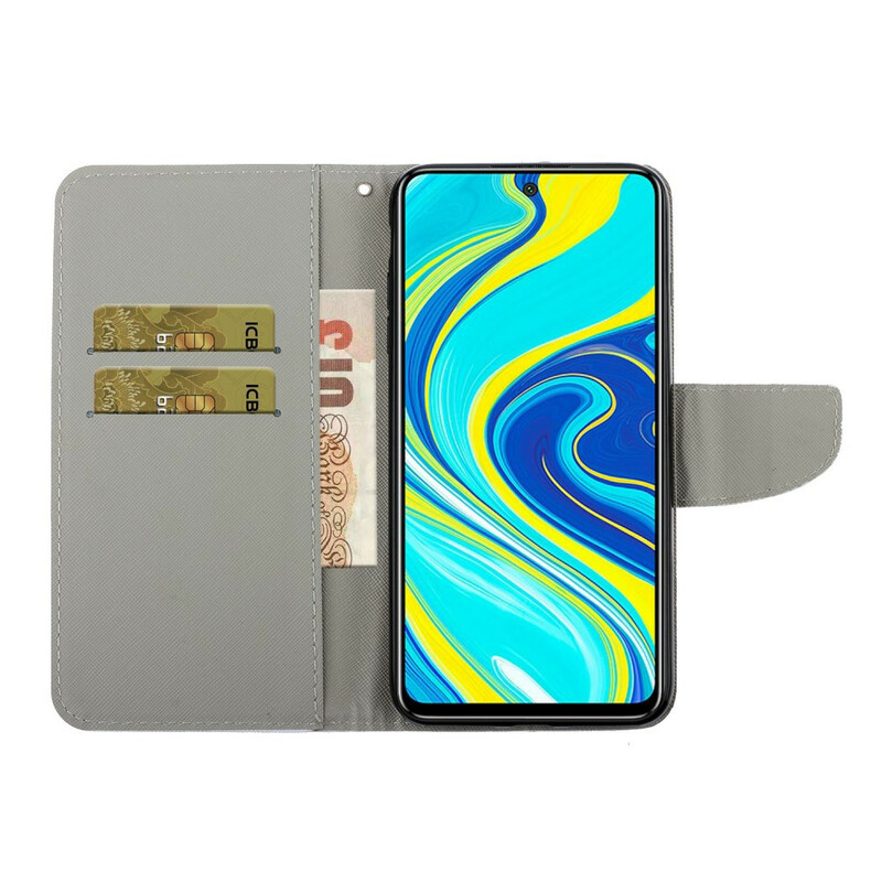 Xiaomi Redmi Note 9 Pro Funda Variations Colgante de mariposa