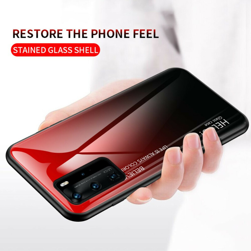 Huawei P40 Pro Cover Hello Tempered Glass