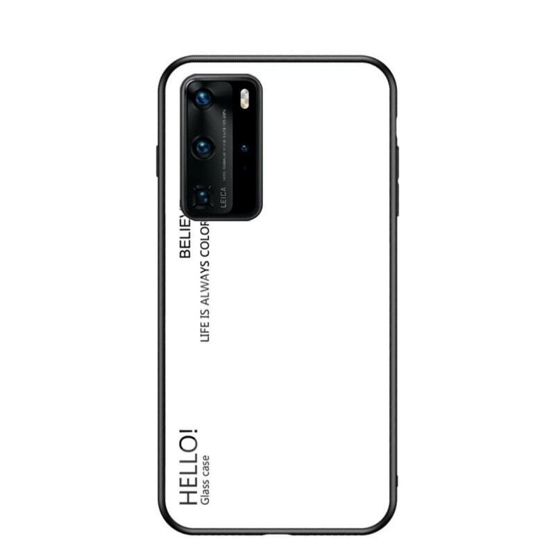 Huawei P40 Pro Cover Hello Tempered Glass