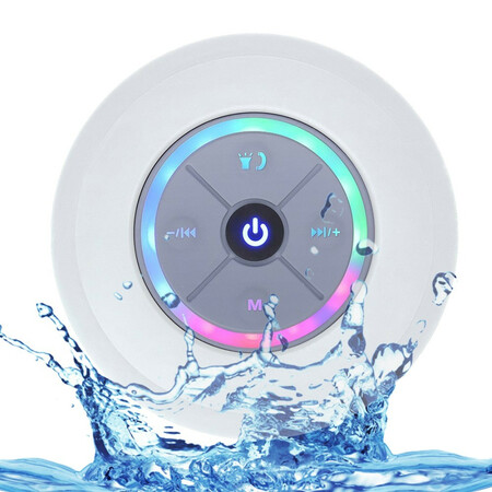 Altavoces de succión impermeables con luz LED