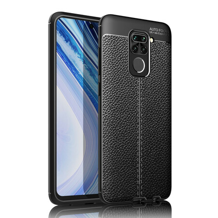 Funda de piel Xiaomi Redmi Note 9 efecto lichi doble línea