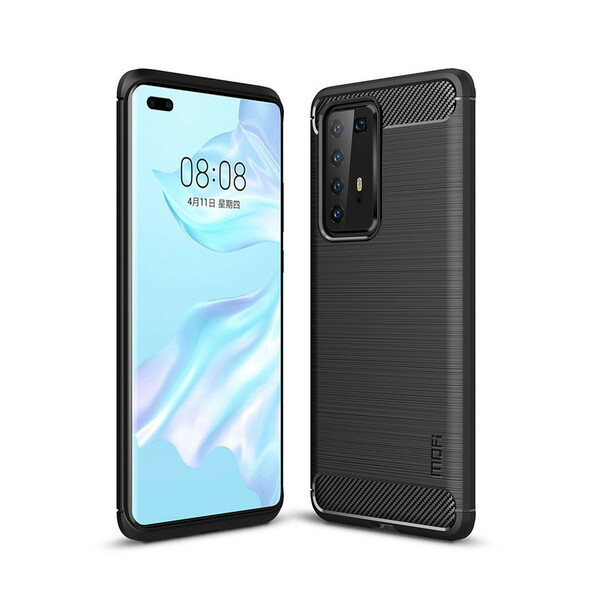 Huawei P40 Pro Funda de fibra de carbono cepillada MOFI