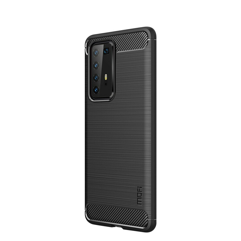 Huawei P40 Pro Funda de fibra de carbono cepillada MOFI