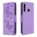 Funda Huawei P40 Lite E Mariposas y solapa oblicua